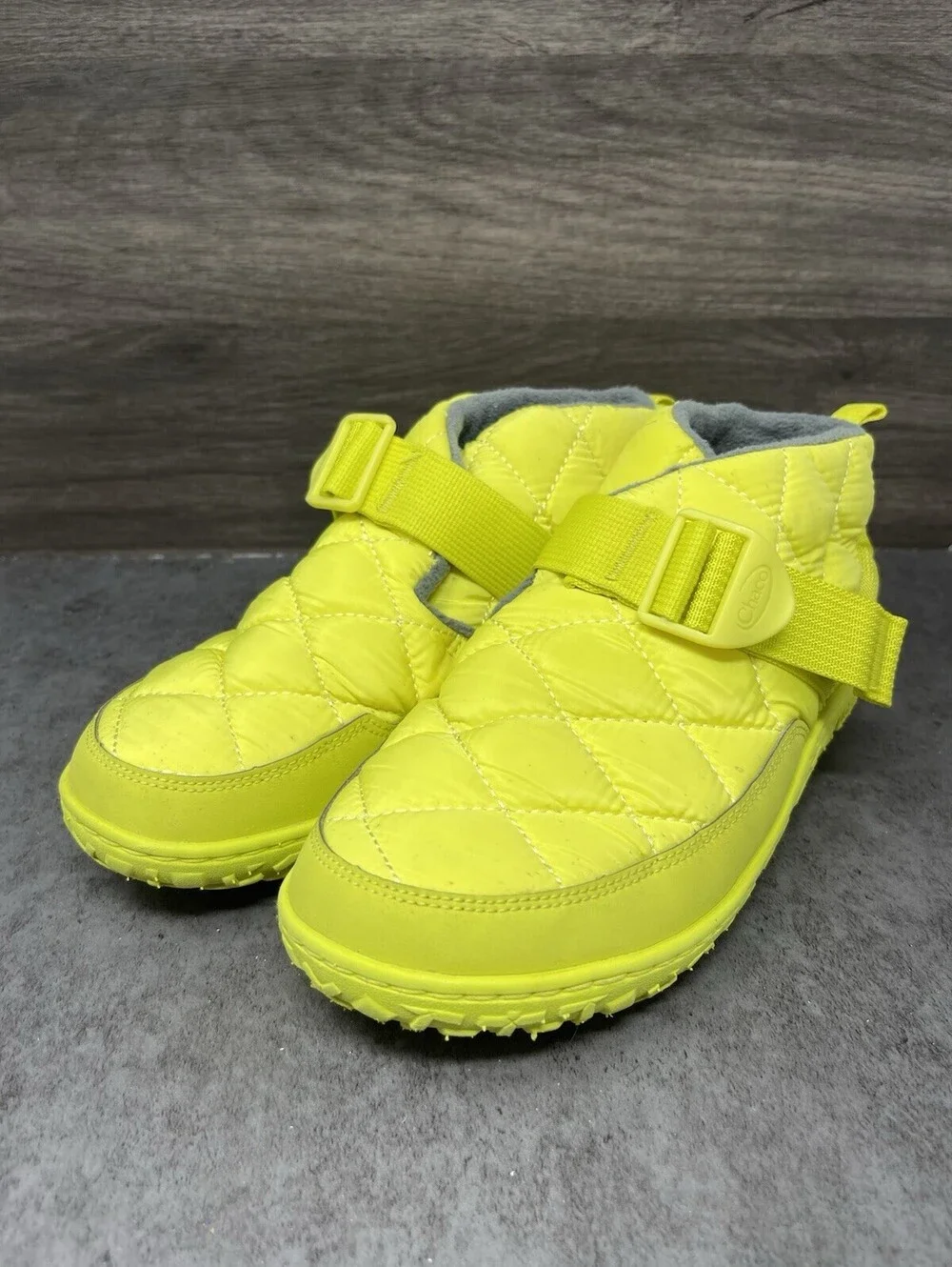 Chaco Ramble Puff Shoes Womens Size 8 Hi Vis Green Slip On Buckle